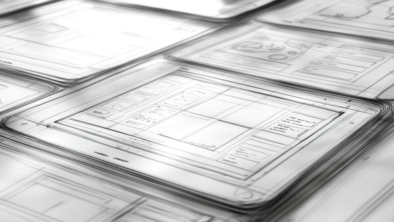 Nested rectangles drawn on grid paper showing components responding to their parent container width